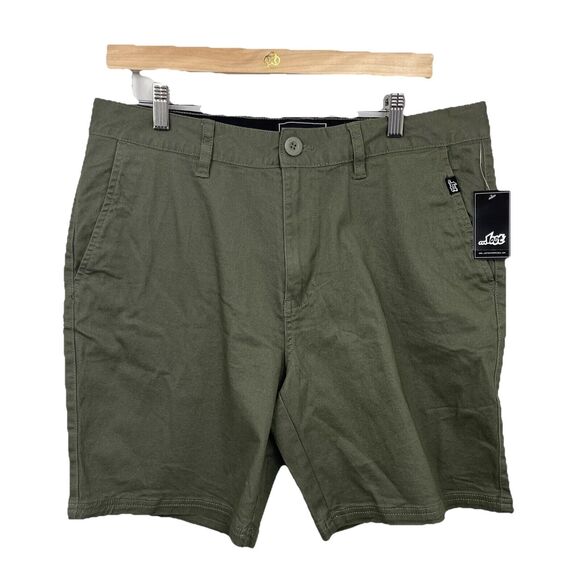 Lost Masters of Mayhem Other - Lost Masters of Mayhem Chino Green Shorts Mens Size 32 Flat Front NWT